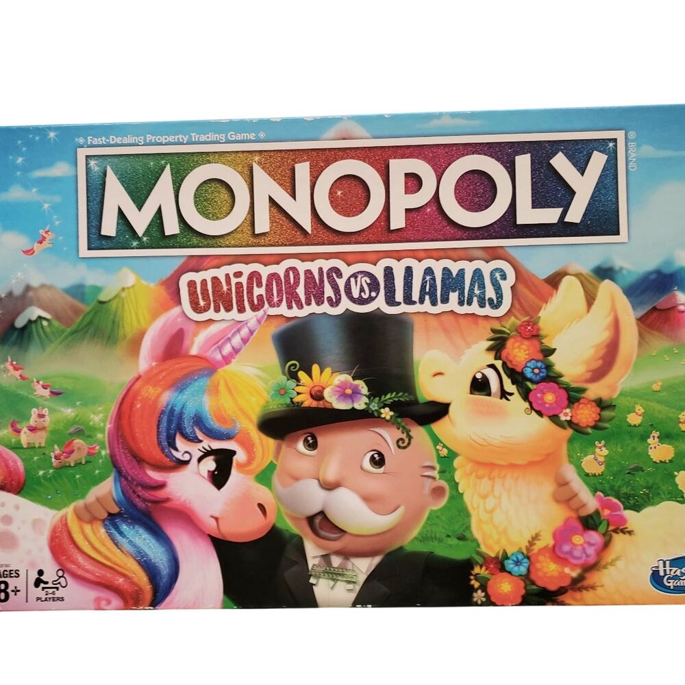 Monopoly Unicorns & Llamas Board Game
